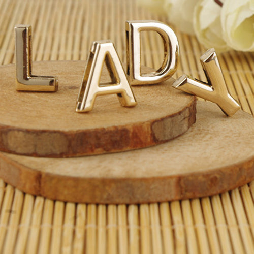 Fashion Women Jewelry DIY Letter Pendant Link Chain Charm Necklace Party Gift