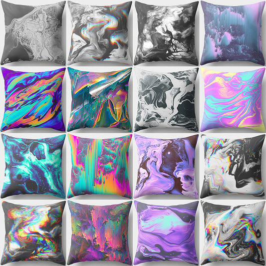 Colored Drawing Soft Comfortable Cushion Cover Bed Sofa Pillowcase Home Decor