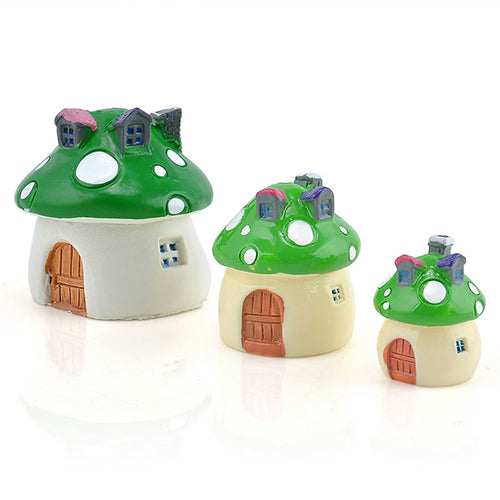3 Sizes Mushroom Miniature Garden Ornament DIY Craft Pot Fairy Dollhouse Decor