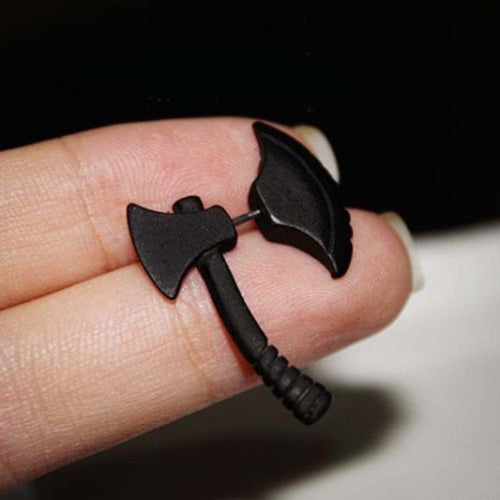 Men's Women's Punk Stereoscopic Hatchet Impalement Ear Stud Earring Jewelry