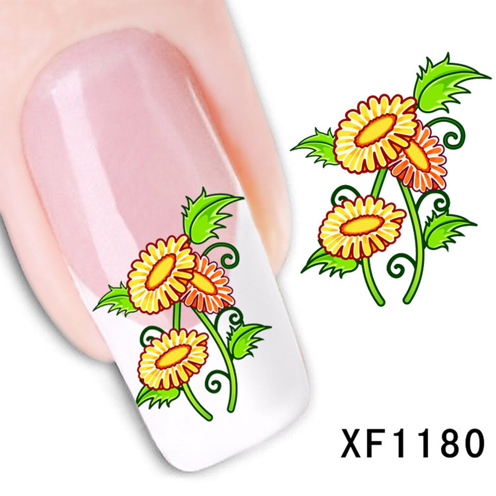 Floral Pattern Fashion Women Beauty Nail Art Sticker DIY Craft Manicure Decal