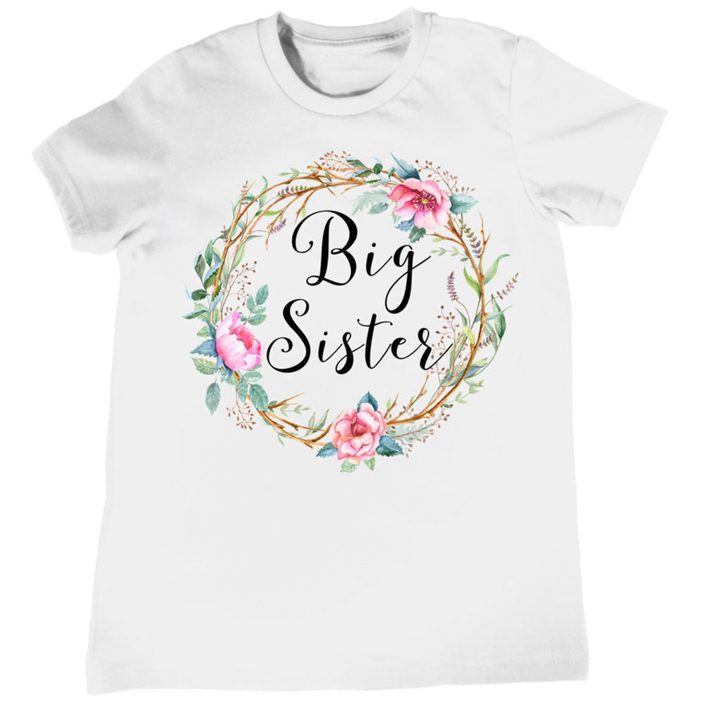 Newborn Girl Baby Kids Little Sister Romper Bodysuit Big Cotton T-shirt Top Gift