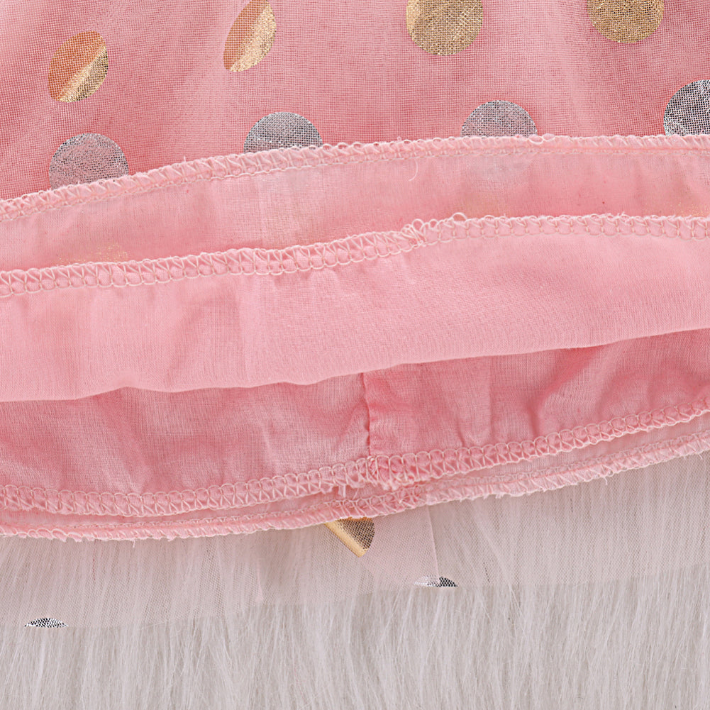 Princess Toddler Baby Girl Fashion Gilding Dots Gauze Sundress Sleeveless Dress
