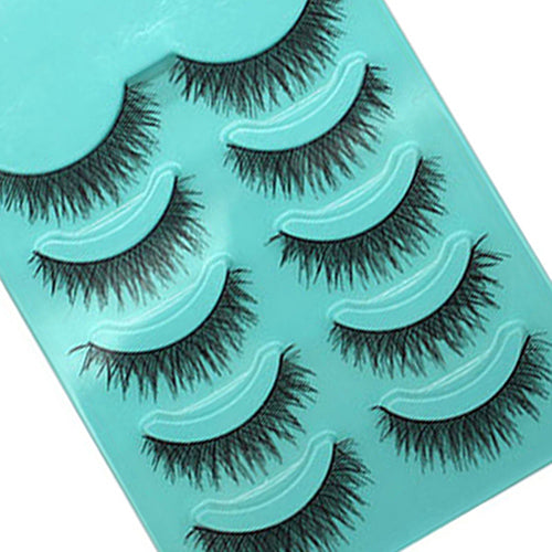 5 Pairs Soft Makeup Handmade Pretty Long Thick Cross False Eyelashes Eye Lashes