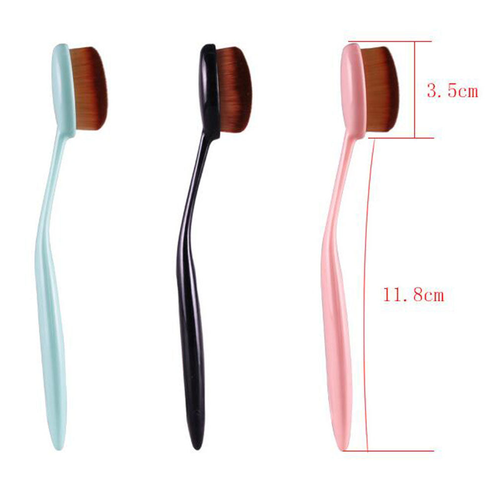 MAANGE Oval Curved Tool Brush Toothbrush Style Makeup Blush Brushes Foundation
