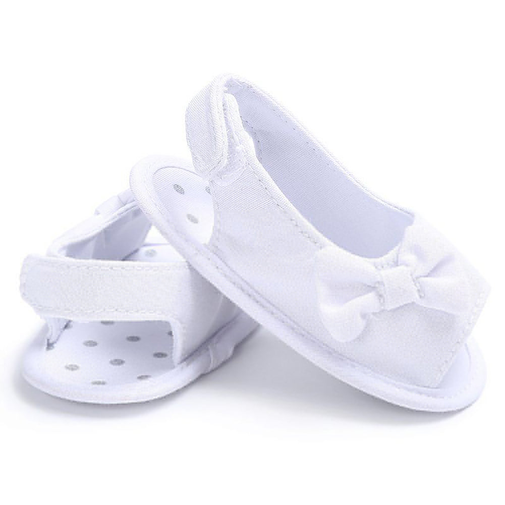 Baby Girl Cute Bowknot Flower Soft Sole Prewalker Anti-Skid Shoes Summer Sandals