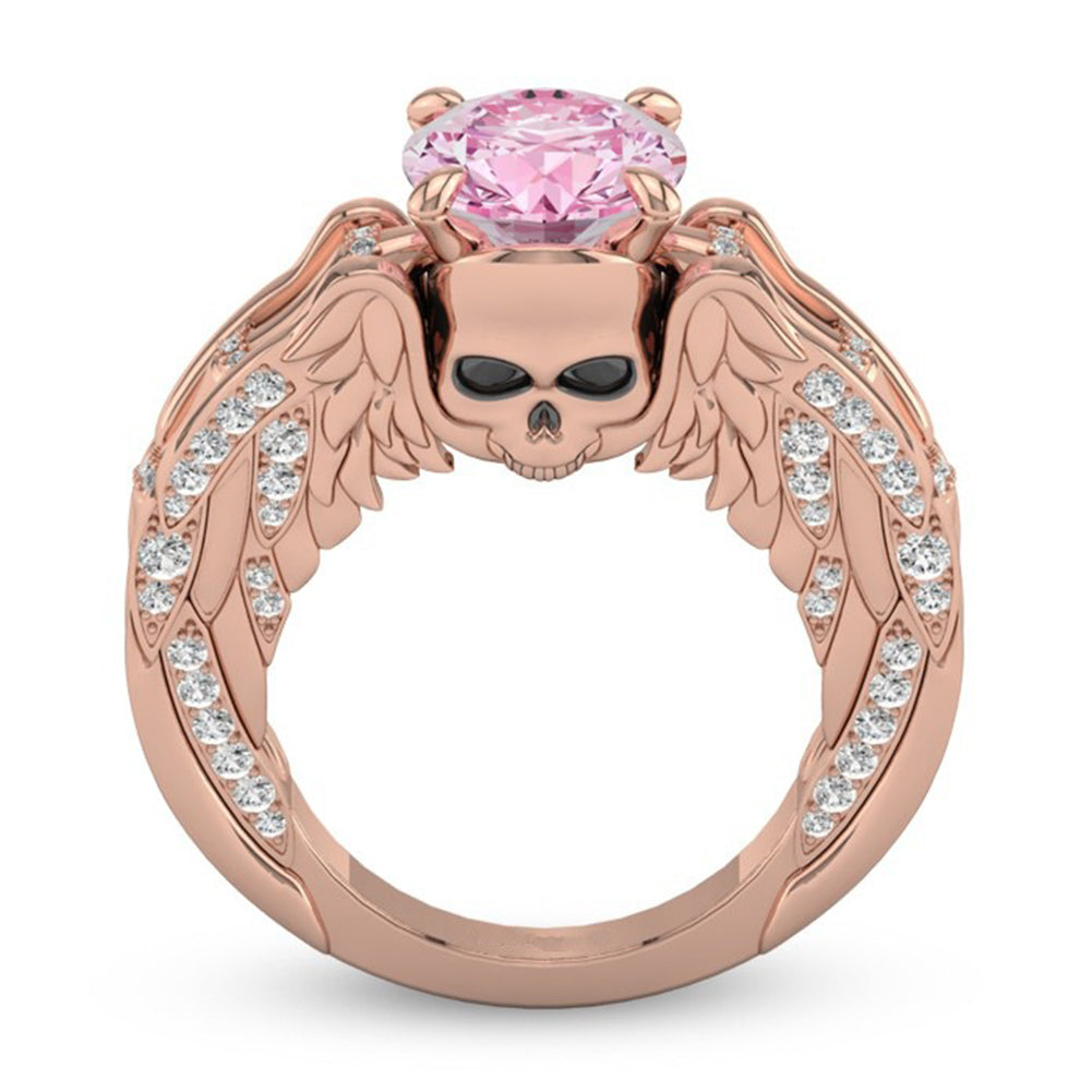Fashion Exquisite Skull Rhinestone Alloy Ring Women Party Charm Jewelry Gift
