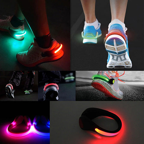Running Cycling Walking Sport LED Shoes Clip Safety Night Warning Light Lamp