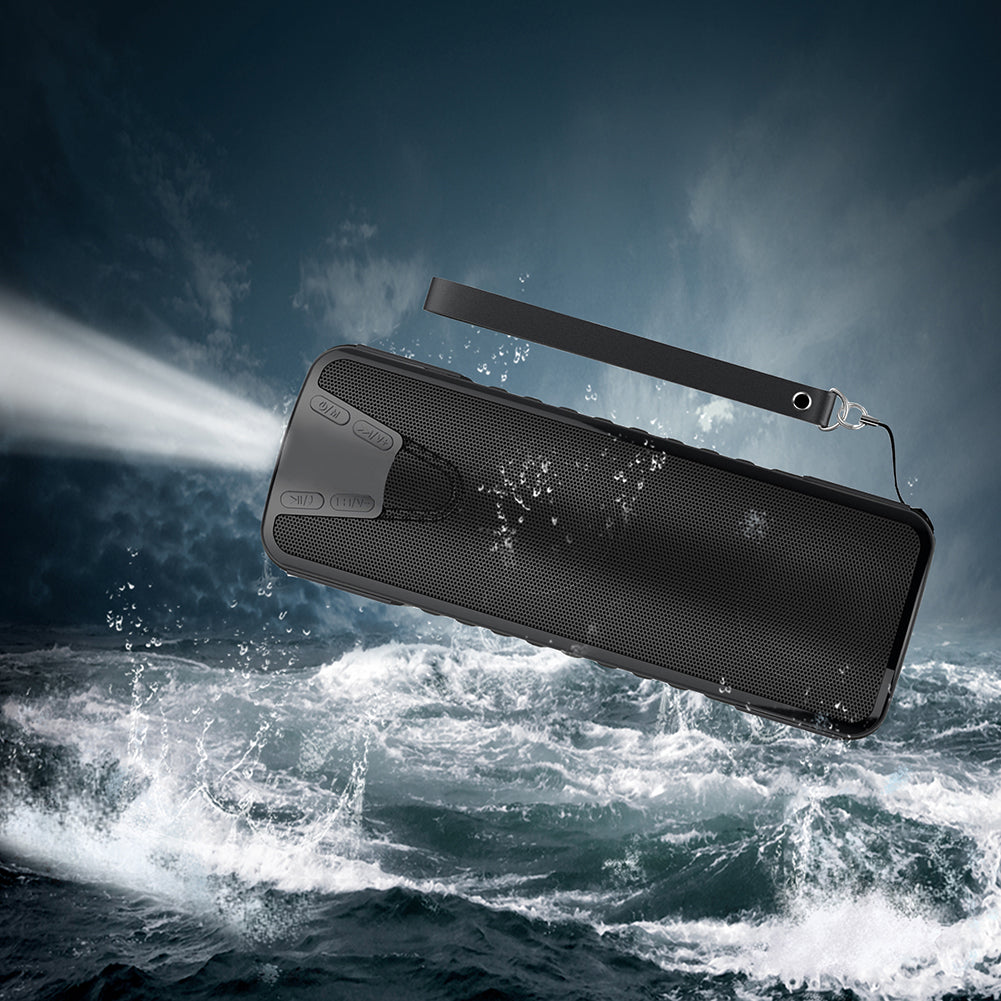 Portable Wireless Bluetooth Speaker Bass Outdoor Flashlight Multiuse Sound Box