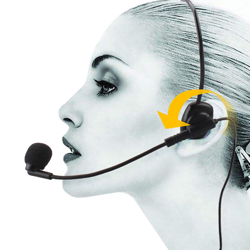 3.5mm Flexible Wired Headset Microphone Mic for Speaker Teaching Voice Amplifier