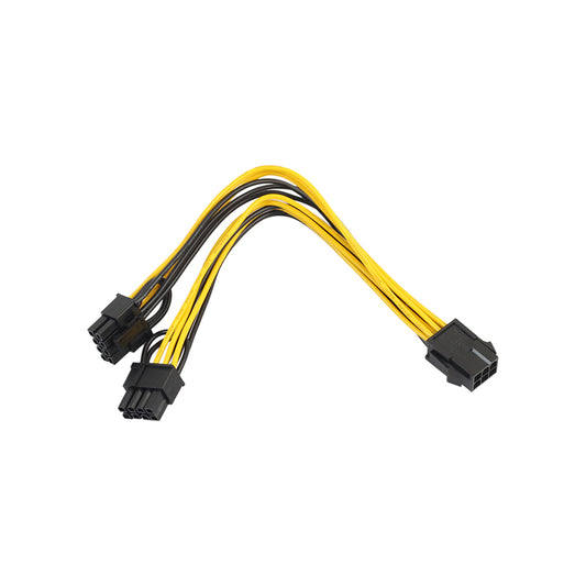 Module 6Pin to Double PCI-E 8Pin Graphics Video Card Power Cable Splitter Cord