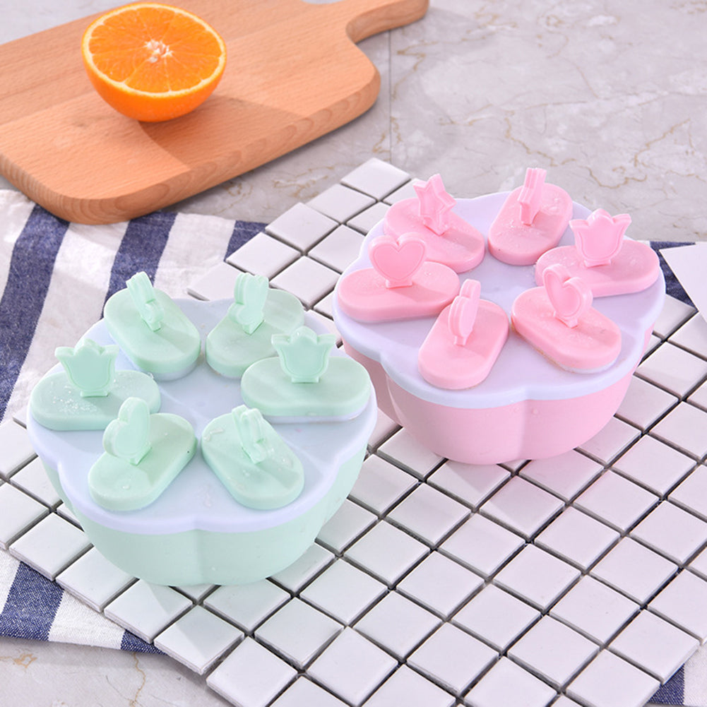Plastic Popsicle Ice Cream Mold Maker Tray Cube DIY Kitchen Tool with Cover