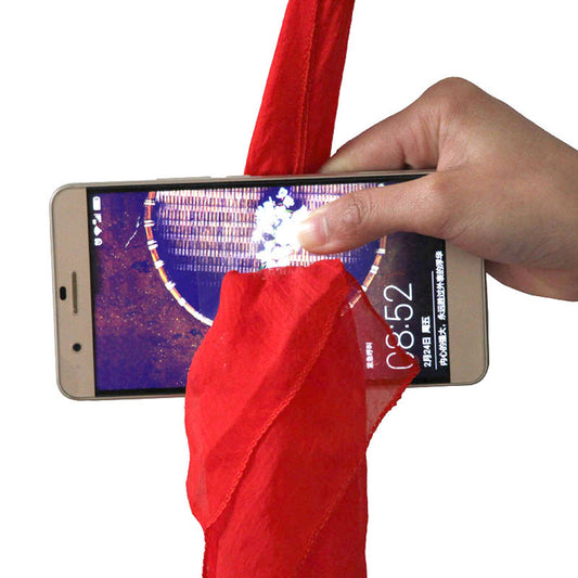 Silk Towel Cross Through Cellphone Stage Performance Magic Prop Tool Joke Toy