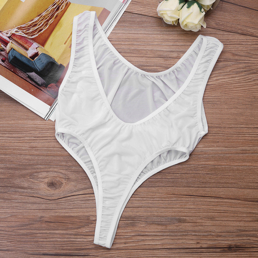 Sexy Women One-piece Bikini See-through Underwear Bodysuit Swimwear Swimsuit