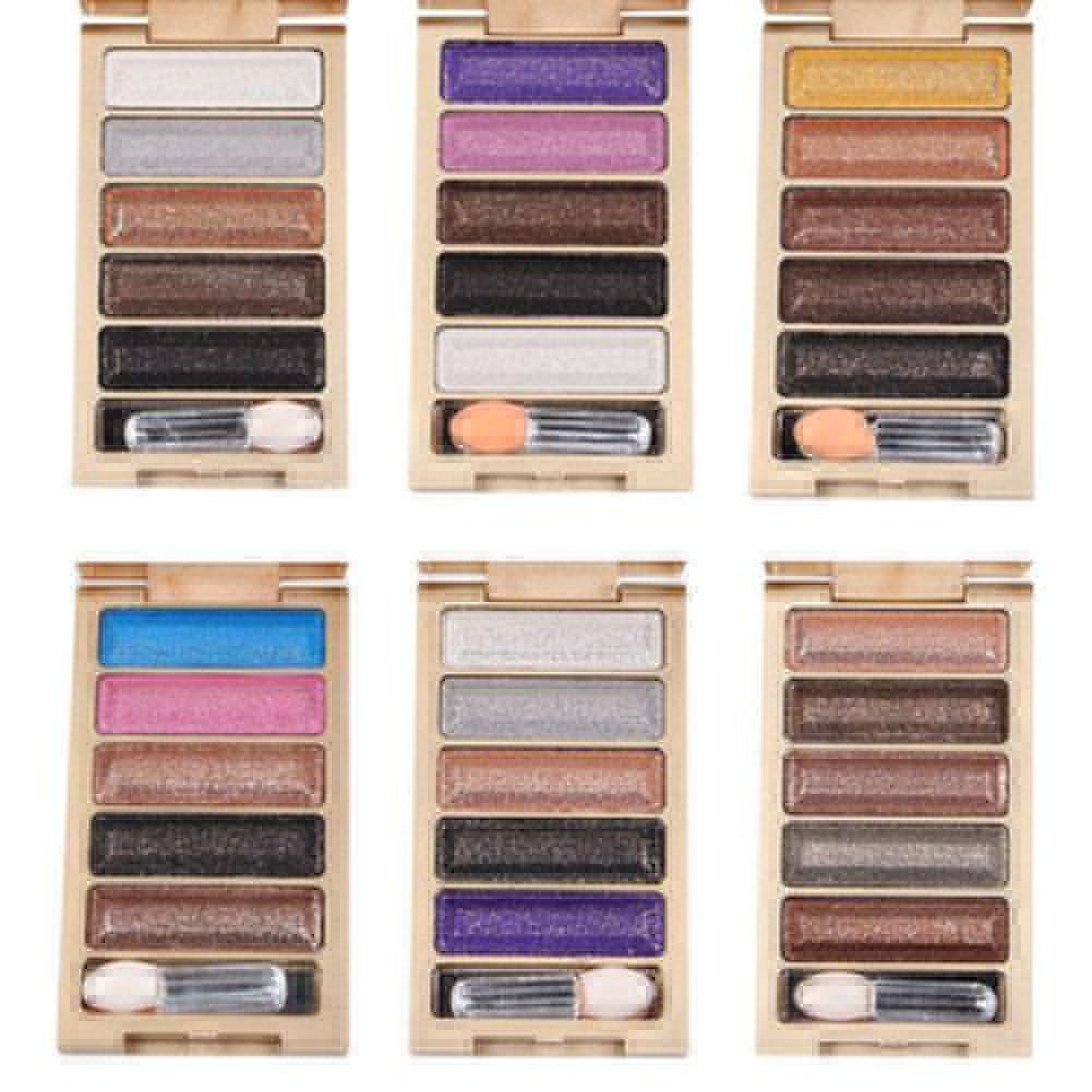 5 Colors Shimmer Eyeshadow Palette Makeup Cosmetic Glitter Eye Shadow Set