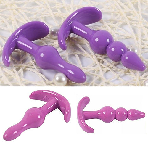 4 Pcs Soft Butt Plugs Adult Product Beads Shape Anal Plug Massager Mini Sex Toy