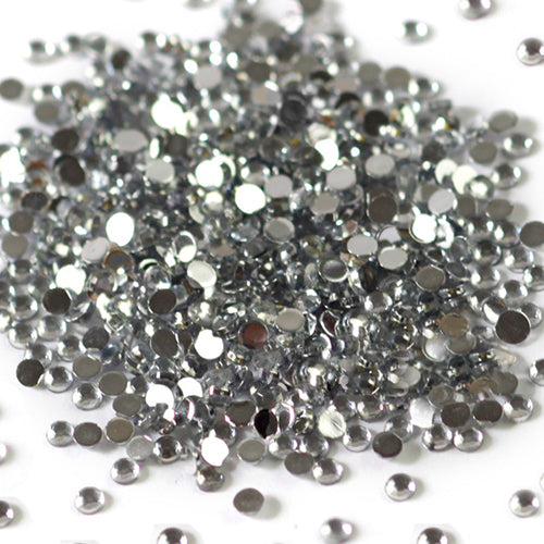 2400Pcs/Wheel DIY Acrylic Nail Art Decoration 1.5mm 3D Round Rhinestones Glitter