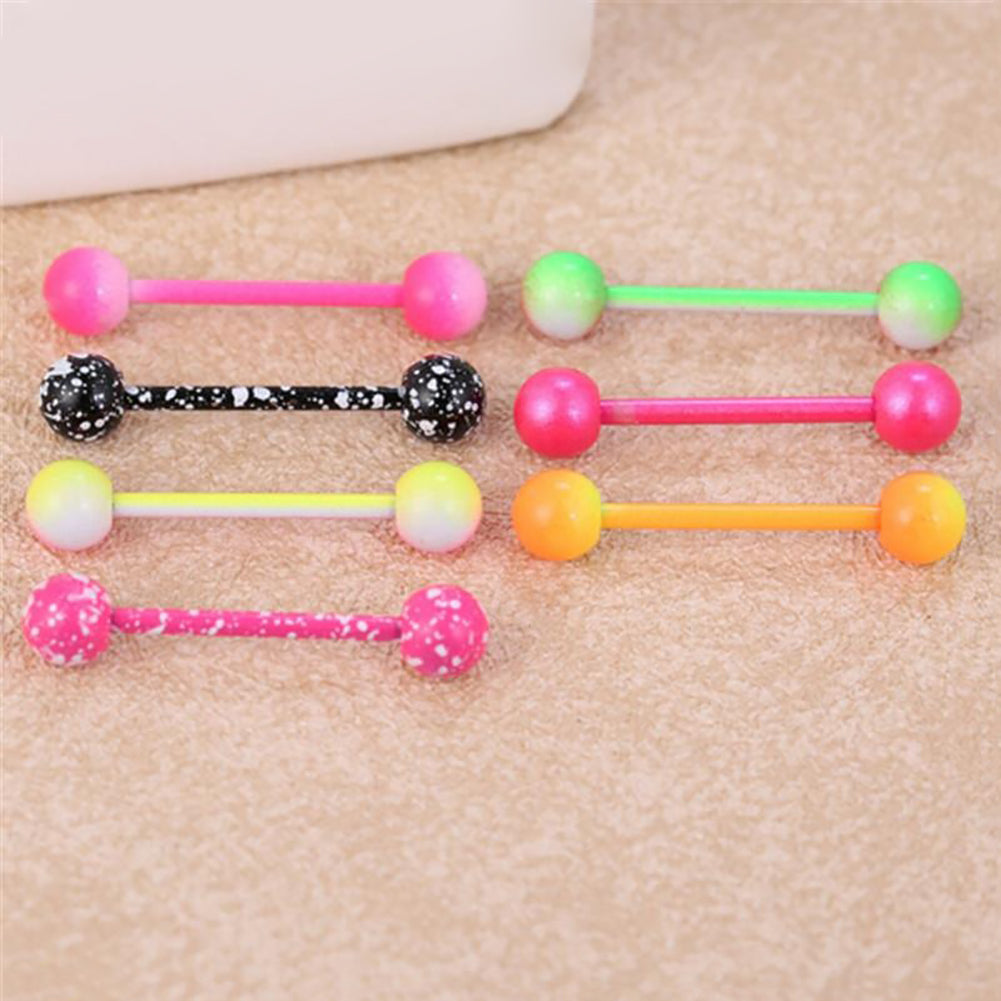 Sexy Stainless Steel Ball Tongue Nipple Bar Ring Barbell Body Piercing Jewelry