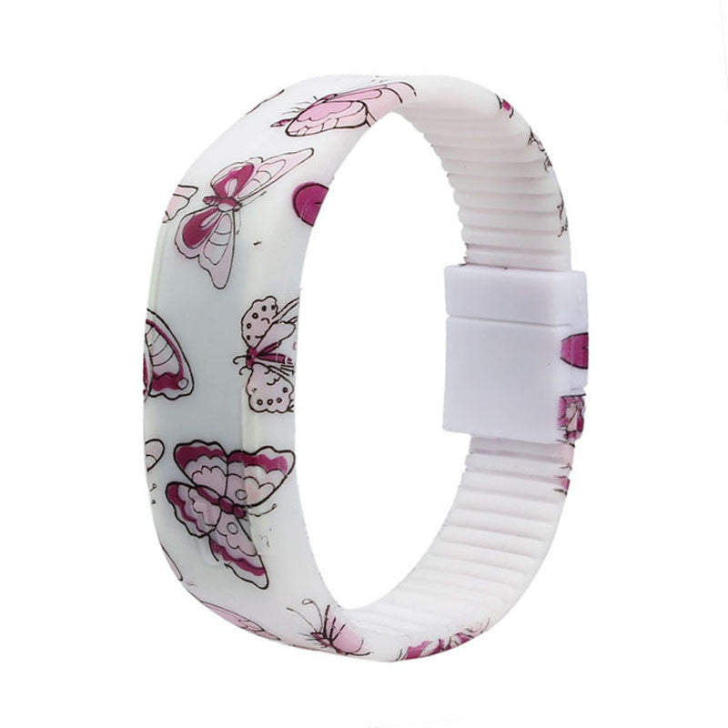 Simple Thin Boy Girl Sports Silicone Digital LED Bracelet Wrist Watch