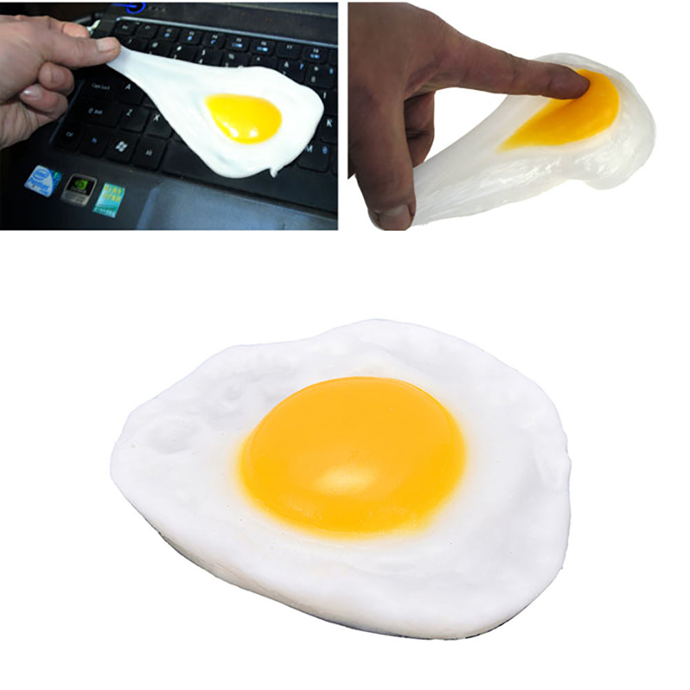 Fried Egg Food Simulation Children Play Toy Anti Stress Anxiety Relief Car Decor