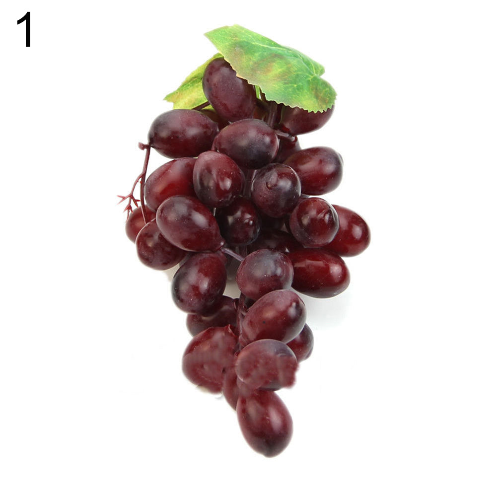 36 Pcs in 1 Bunch Artificial Plastic Grapes Lifelike Fake Fruit Food Home Decor