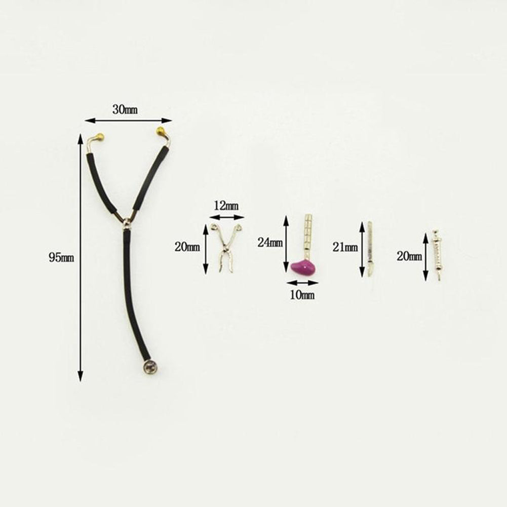 Cute Miniature Alloy Medical Equipment Set Dollhouse Accessories 1:12 Model