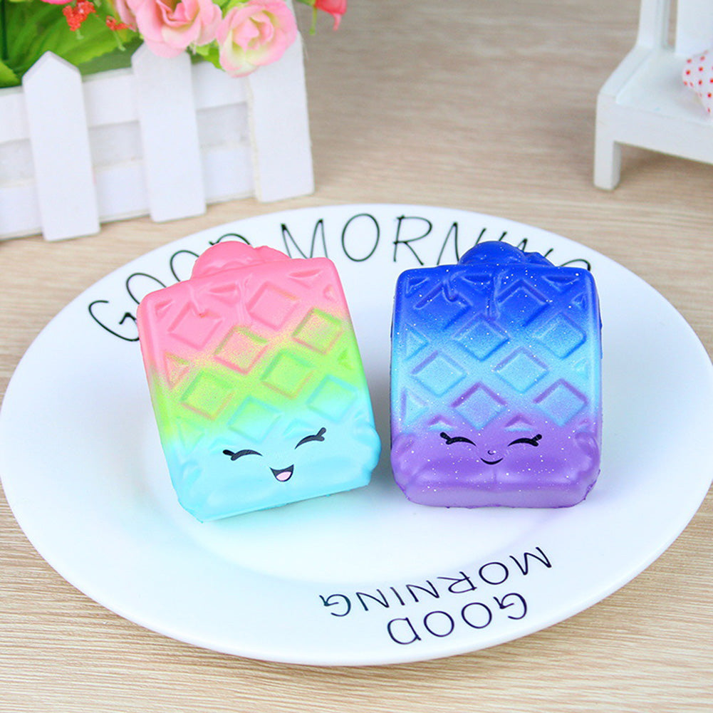2Pcs Squishy Slow Rising Galaxy Broccoli Cake Stress Reliever Kids Squeeze Toys