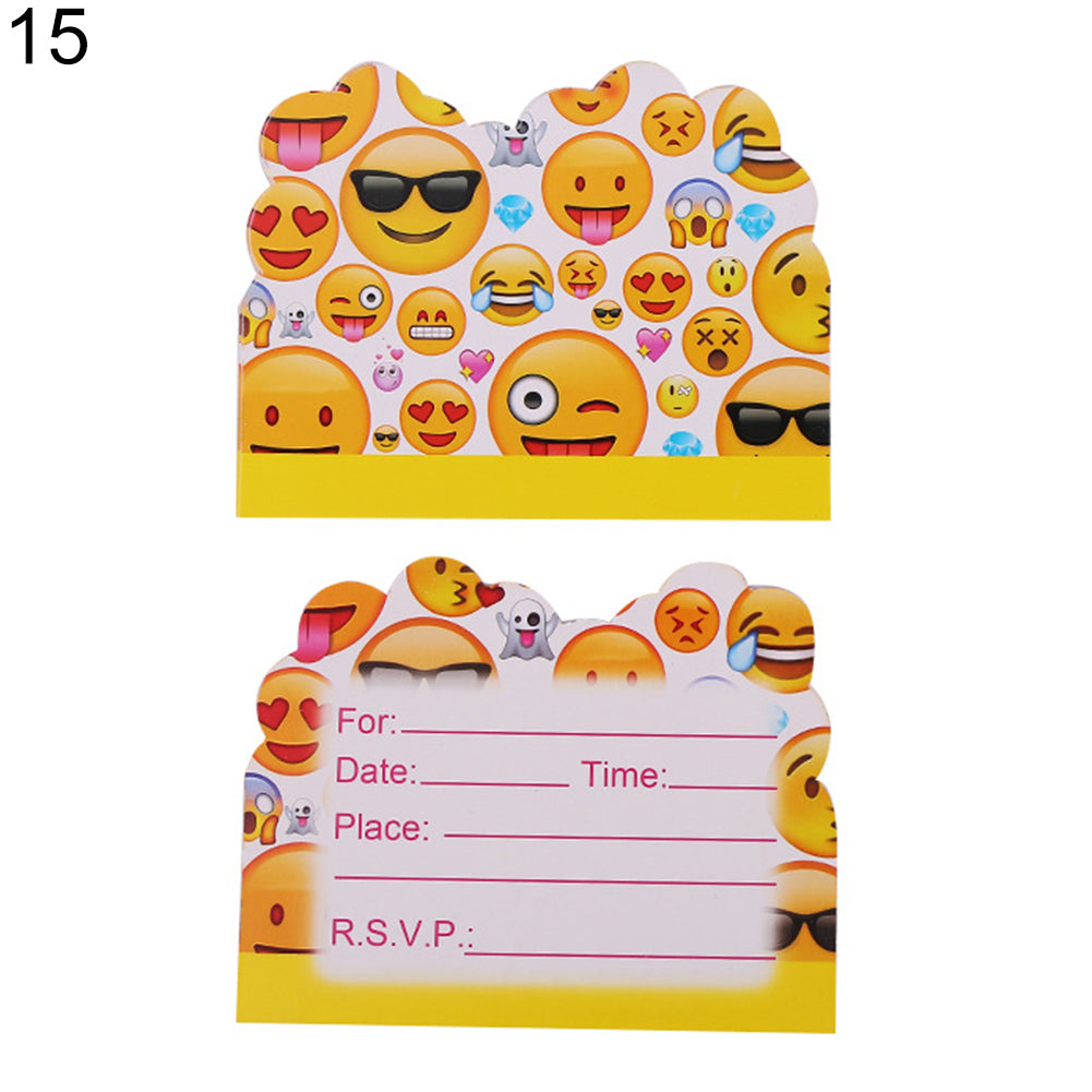 Cute Emoji Smile Cry Baby Kids Birthday Party Event Decoration Supplies Set