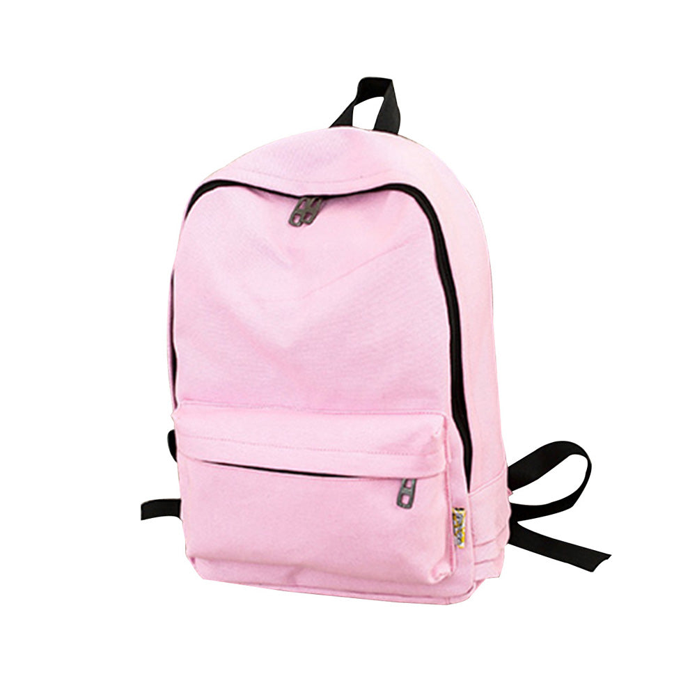 Simple Canvas Students Women Girl Backpack Rucksack School Shoulder Bag Bookbag