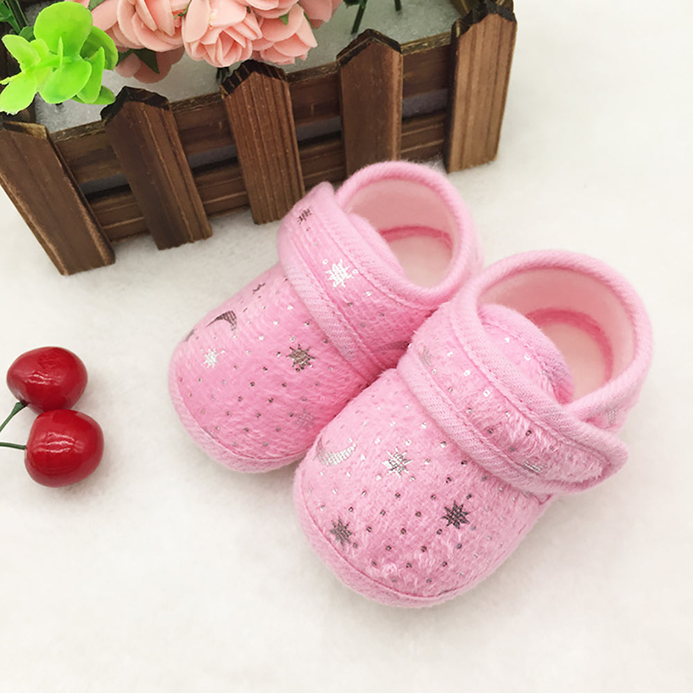 Toddler Kids Baby Girl Boy Anti-slip Magic Tape Prewalkers Soft Sole Flats Shoes