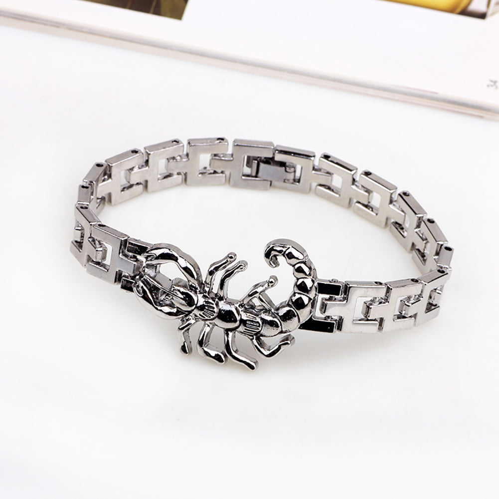 Men's Titanium Steel Scorpion Bracelet Clasp Bangle Jewelry Birthday Party Gift