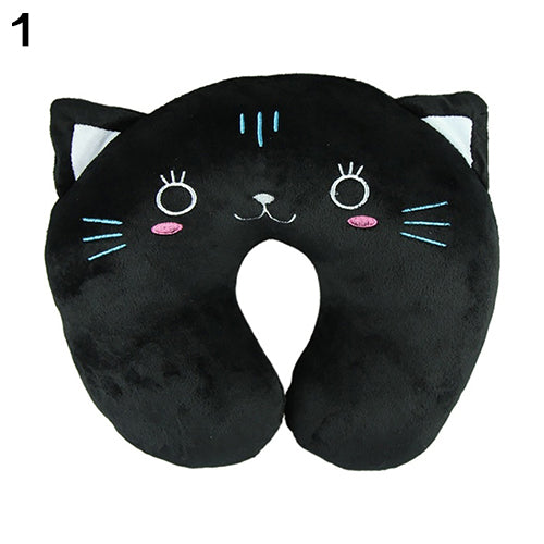 Cute Cartoon Panda Cat Bear Rabbit Pig Travel Car Home U Shape Neck Rest Pillow