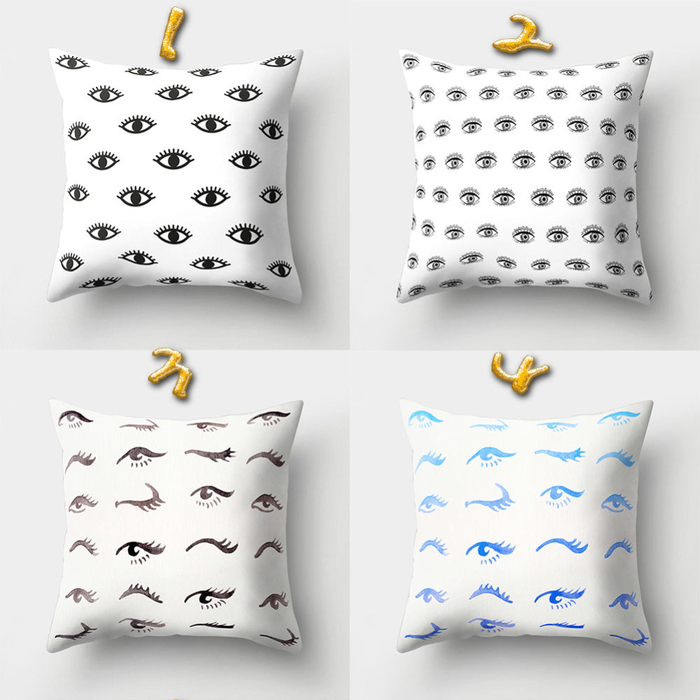 Eyes Print Pattern Throw Pillow Case Bed Sofa Waist Cushion Cover Home Decor