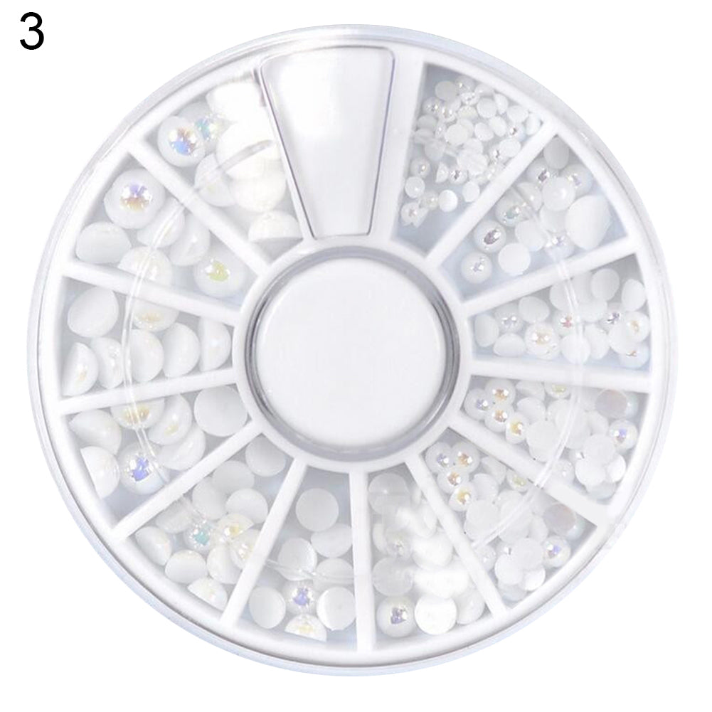 Shiny Nail Art Tips Rhinestones DIY Nails Decoration Wheel Lady Manicure Tools