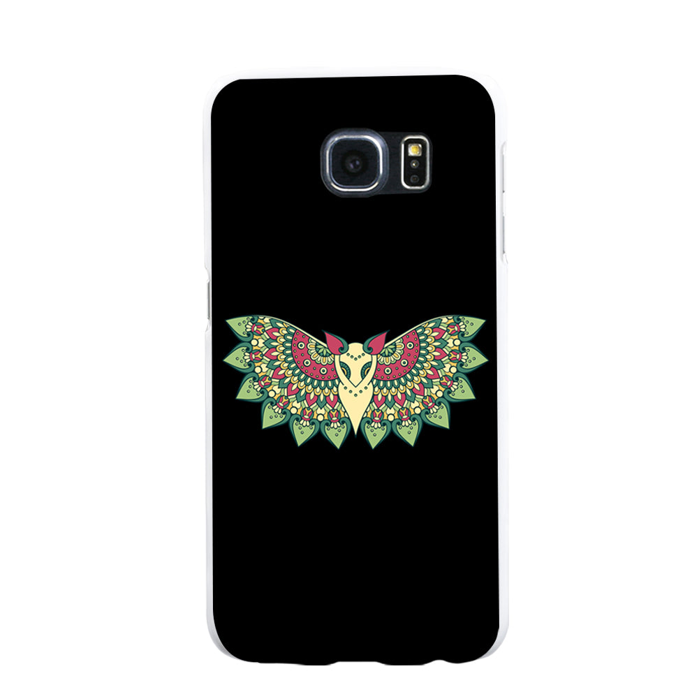 Multicolor Flying Owl Print Hard Back Case for iPhone 5C 6S 7 Samsung Galaxy S7
