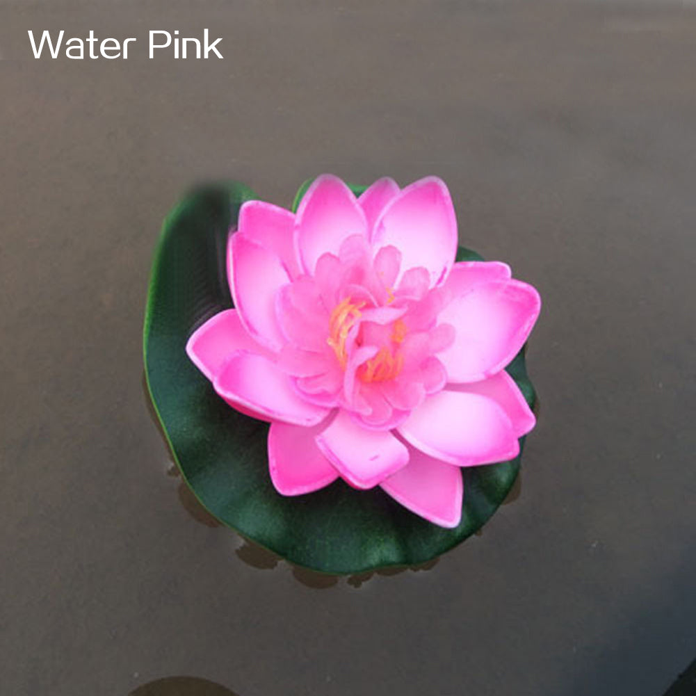 Artificial Water Lily Floating Flower Lotus Home Yard Pond Fish Tank Decor