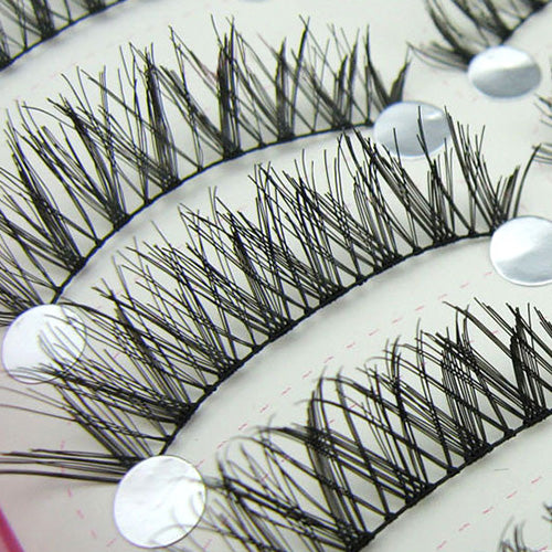 10 Pairs Natural Jumble Long False Eyelashes Party Wedding Makeup Eye Lashes