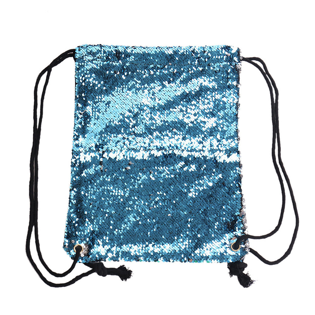 Bling Sequins Travel Sport Backpack Fashion Women Drawstring Shoulder Bag