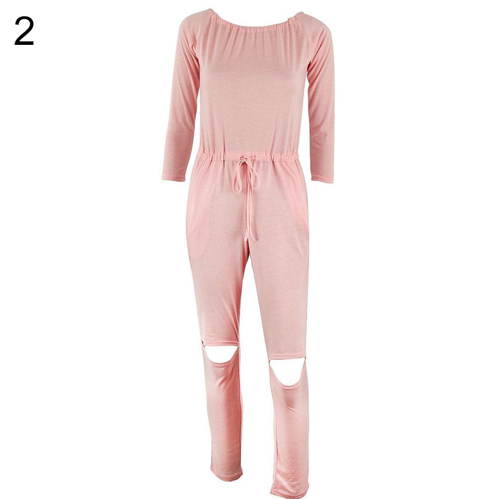 Sexy Clubwear Bodycon Solid Color Off Shoulder Jumpsuit Romper Long Trousers