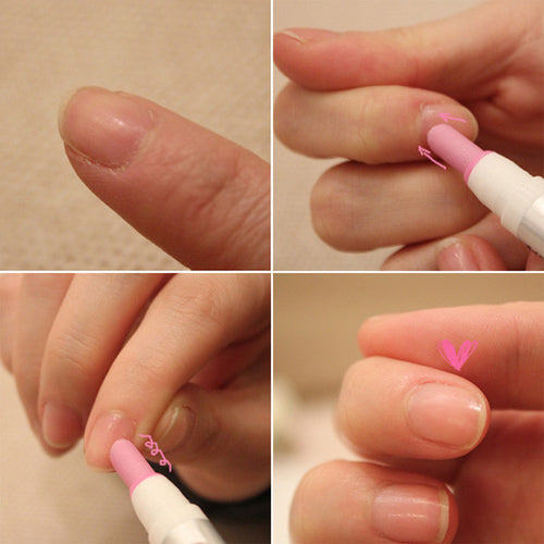 Professional Nail Art Cuticle Removing Quartz Powder Manicure Tool Polishing Pen