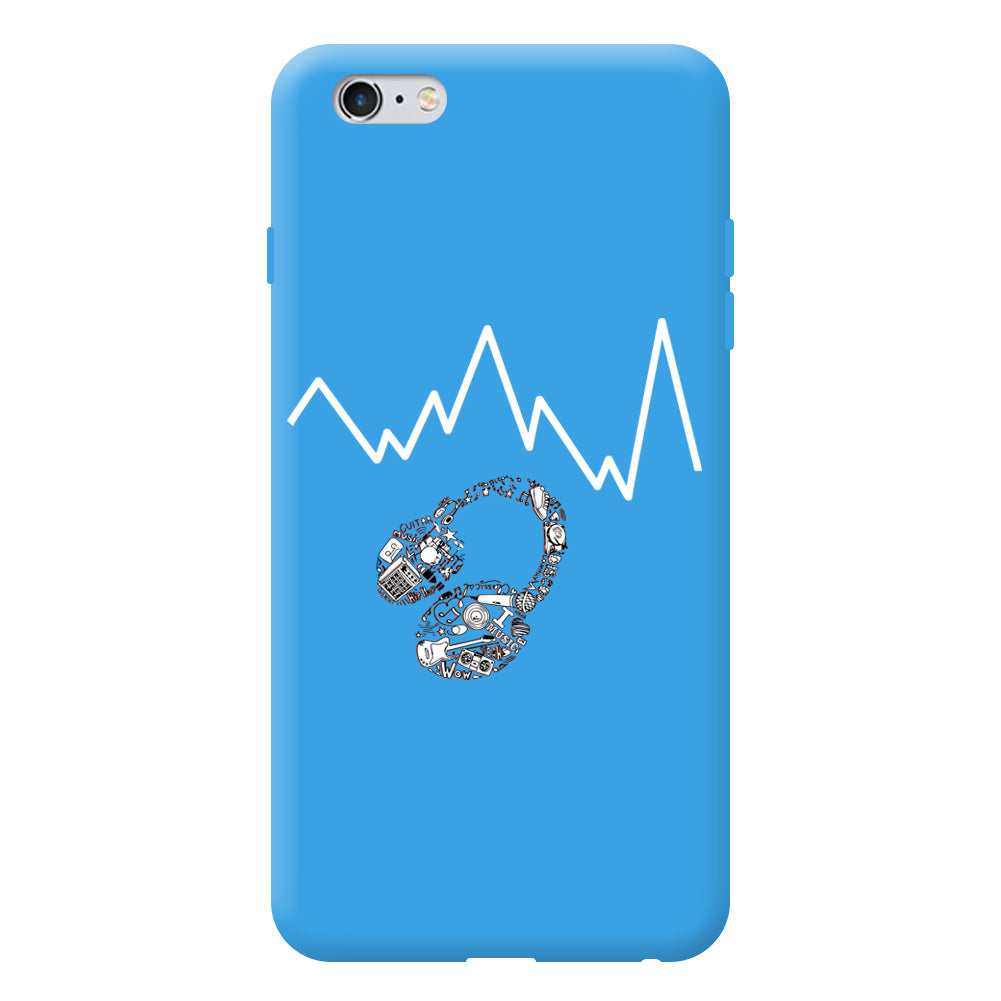 Curved Line Print Touch Screen Flip Full Cover Case for iPhone 6S Samsung S6 S7