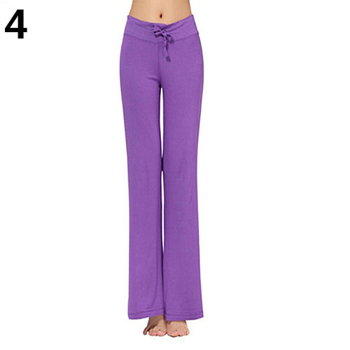 Women's Fashion Modal Comfortable Yoga Gym Sports Square Dance Long Pants