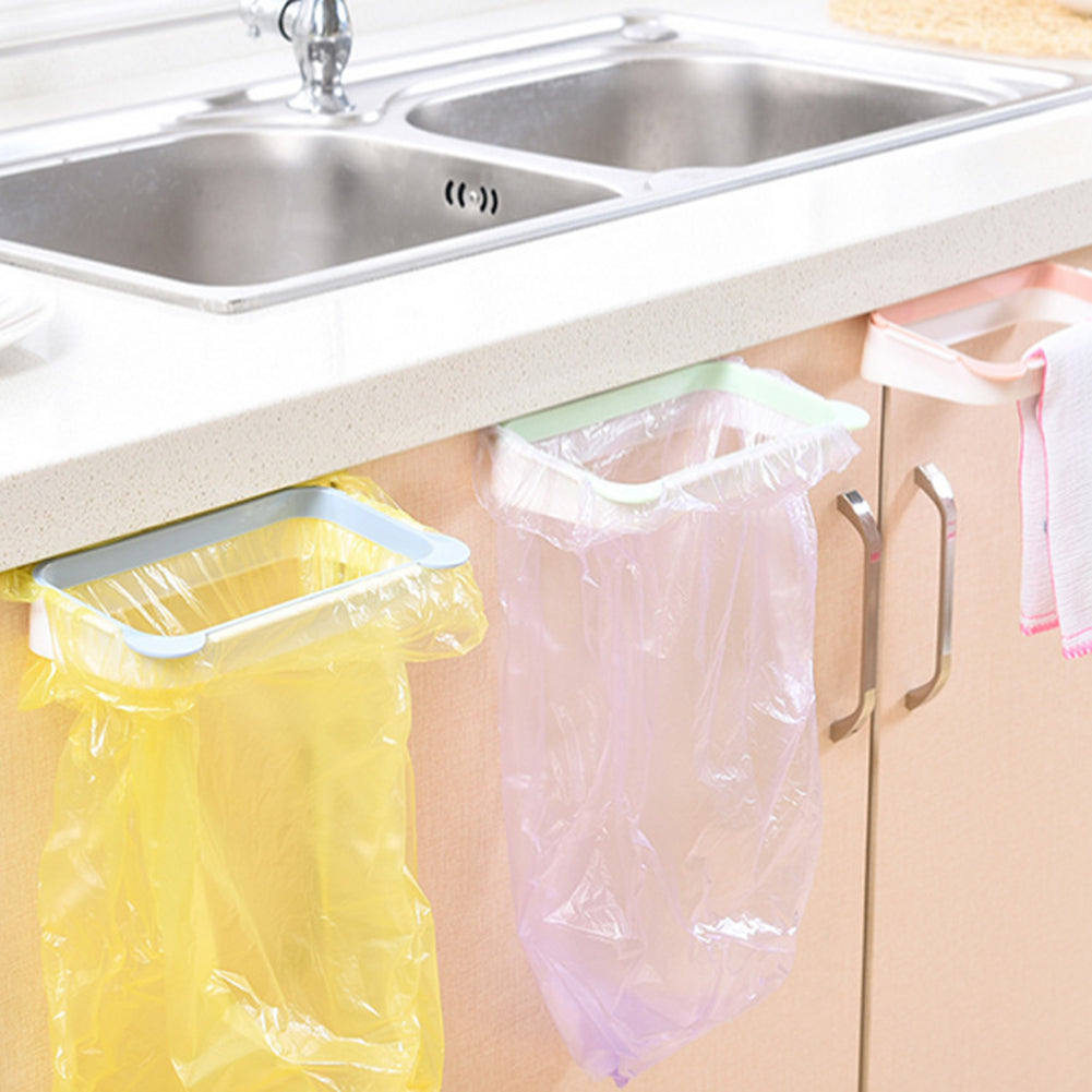 Practical Kitchen Trash Rubbish Bag Holder Garbage Storage Rack Cupboard Hanger
