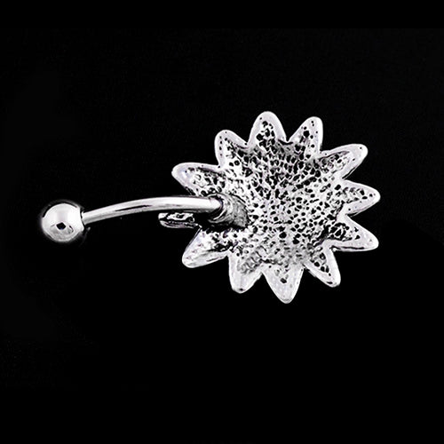 Sunflower Smile Face Belly Button Navel Bar Ring Barbell Body Piercing Jewelry