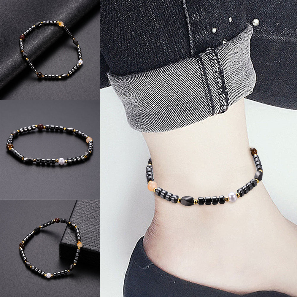 Fashion Faux Hematite Hand Jewelry Party Club Women Men Bracelet Magnetic Gift