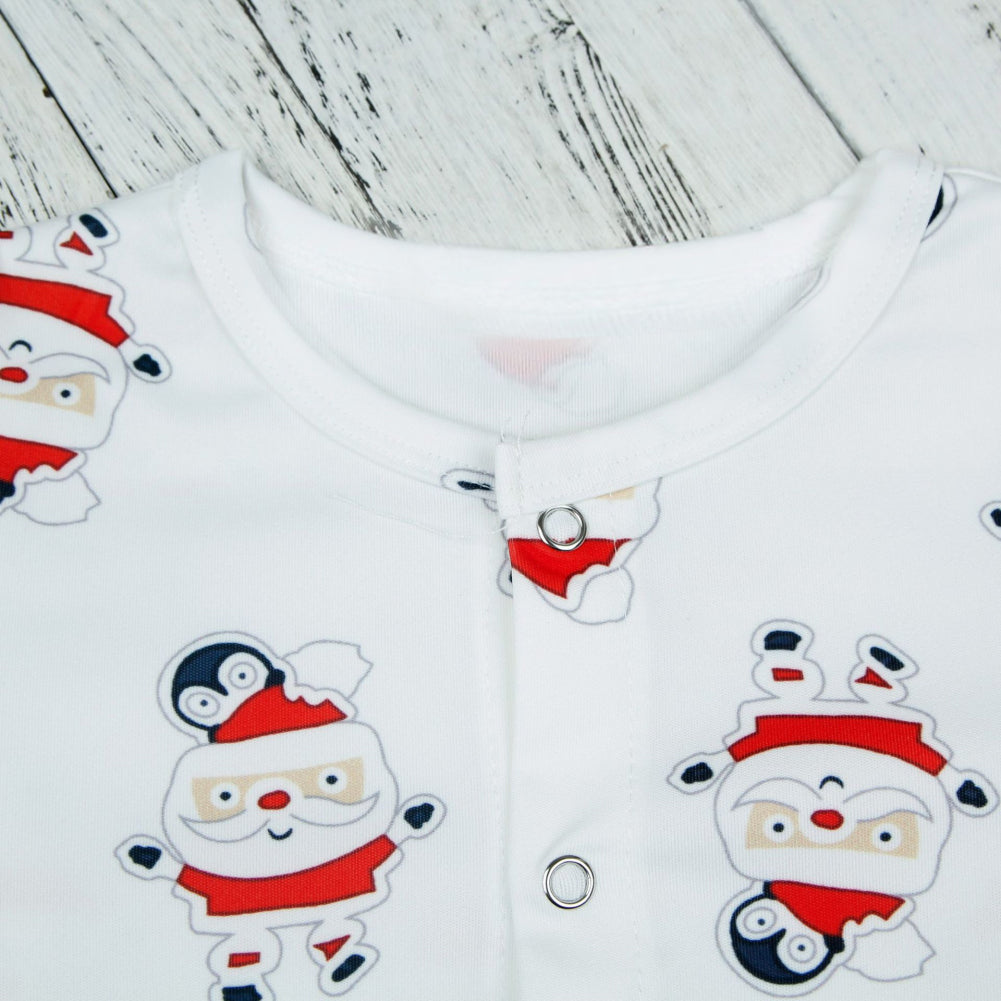 Cartoon Baby Santa Claus Long Sleeve Romper Christmas One-piece Jumpsuit