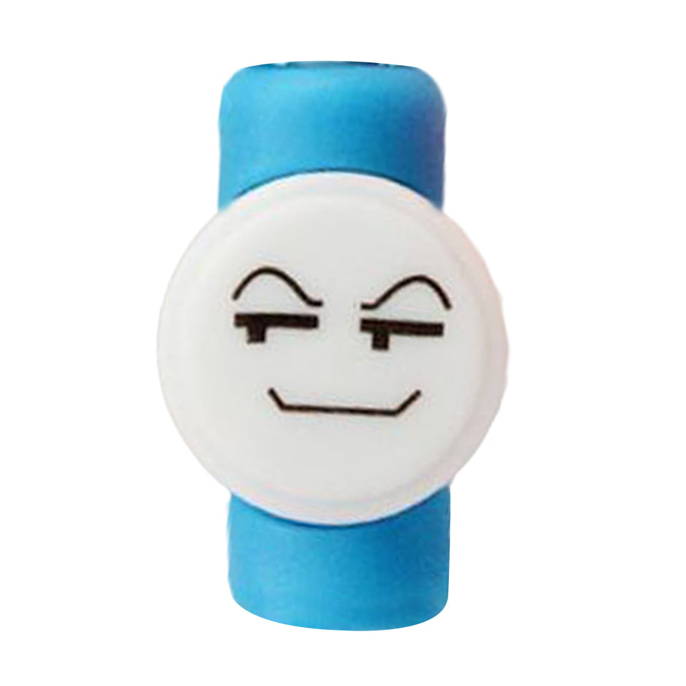 Cute Cartoon Expression Charging Data Cable Silicone Protection Cover Protector