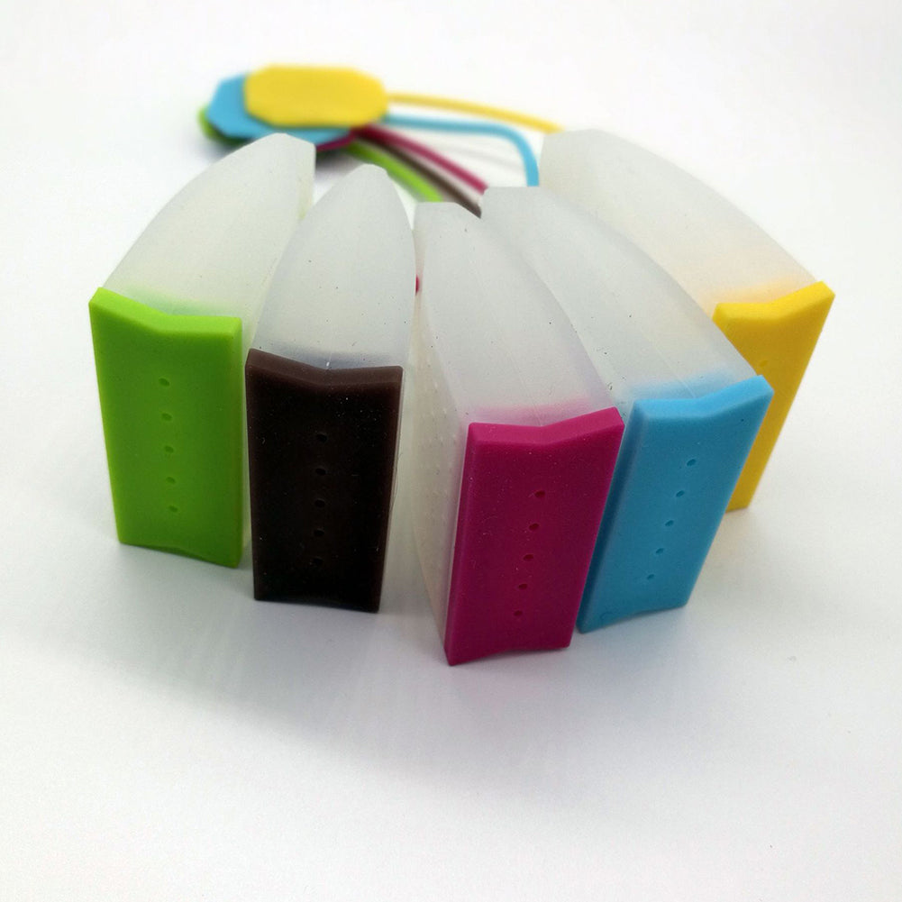 2Pcs Silicone Loose Leaf Tea Infusers Tea Bag Shape Herbal Spice Strainer Filter