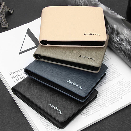 Men Bifold Faux Leather Purse Credit Card Holder Slim Wallet Clutch Billfold
