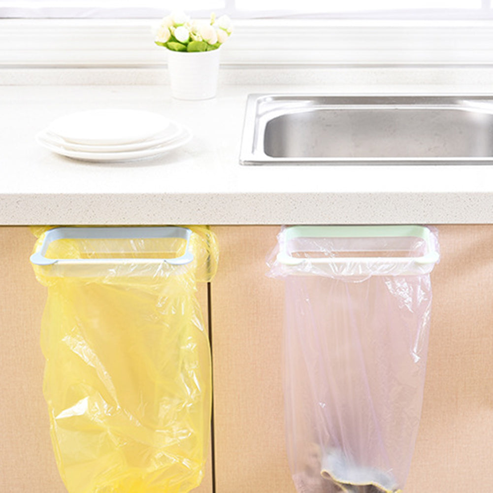 Practical Kitchen Trash Rubbish Bag Holder Garbage Storage Rack Cupboard Hanger